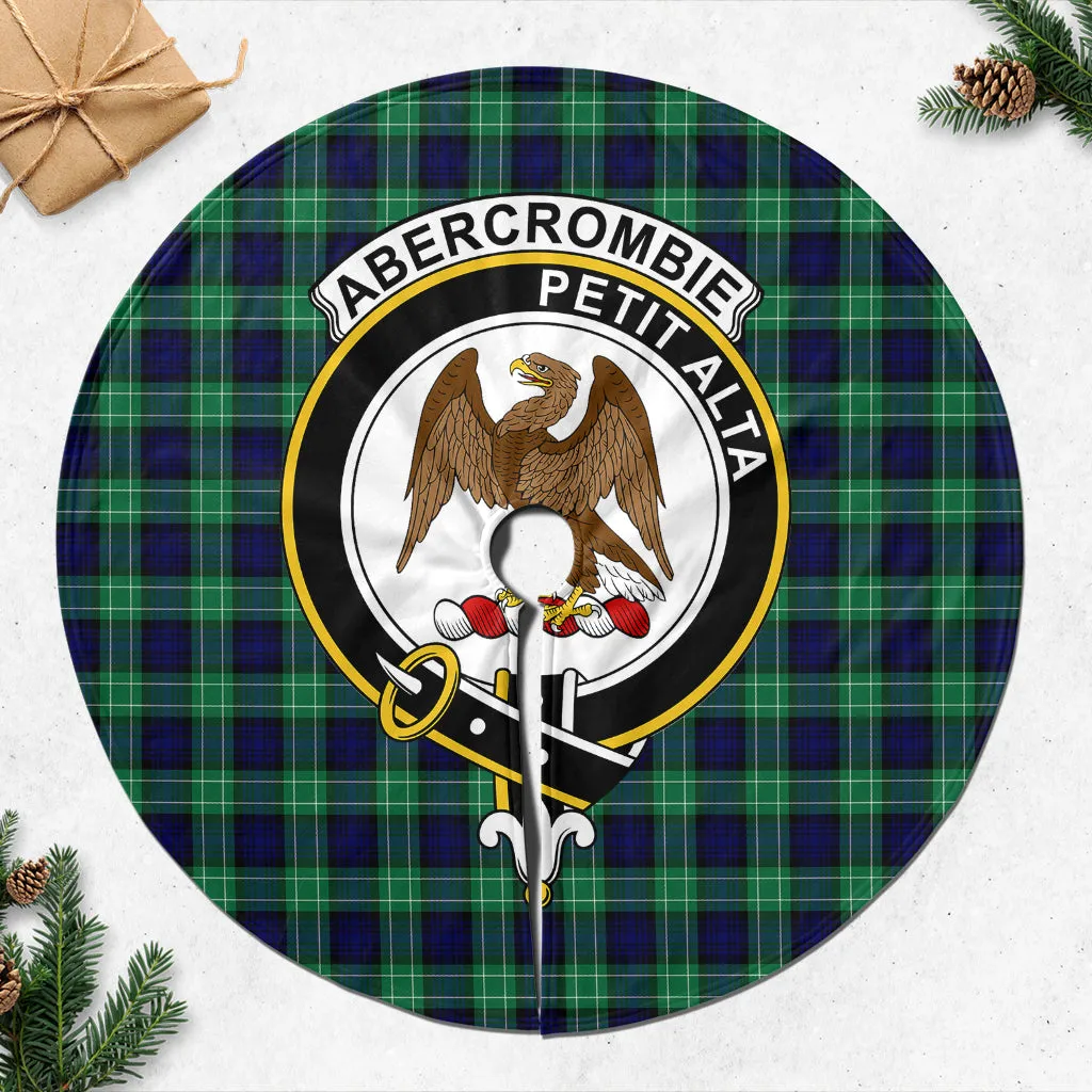 Abercrombie Tartan Christmas Tree Skirt with Family Crest