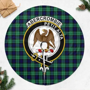 Abercrombie Tartan Christmas Tree Skirt with Family Crest