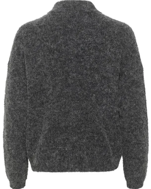 ALPHAGZ SHORT CARDIGAN | CHARCOAL