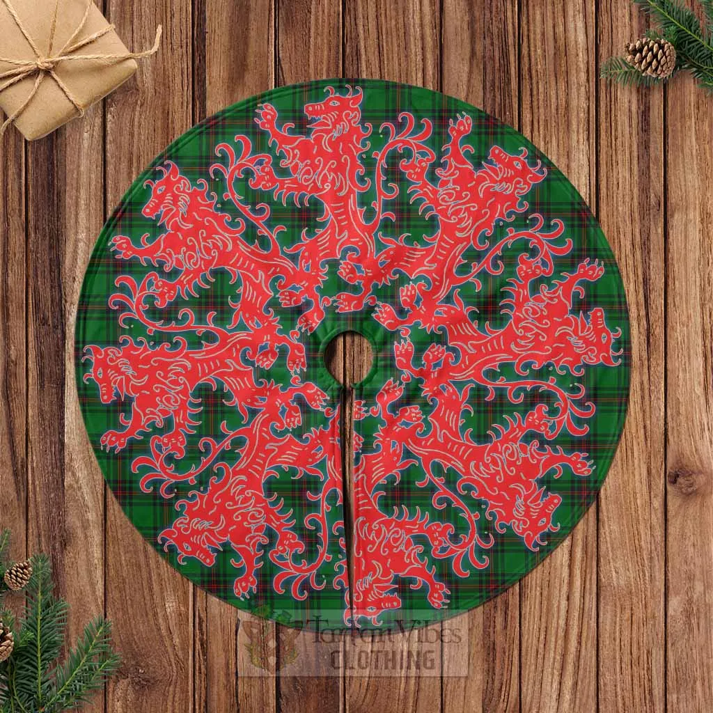 Anstruther Tartan Christmas Tree Skirt Lion Rampant Style