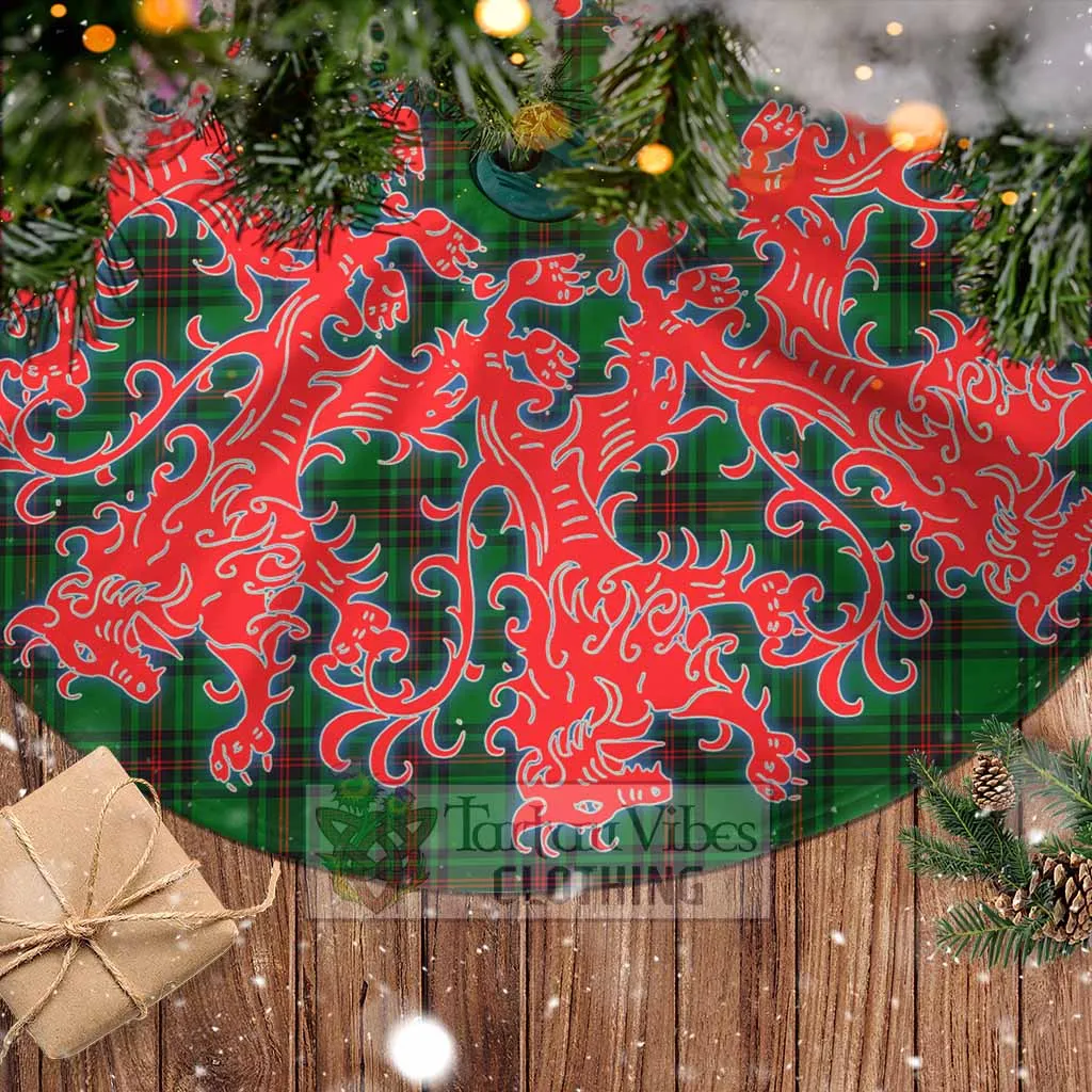 Anstruther Tartan Christmas Tree Skirt Lion Rampant Style