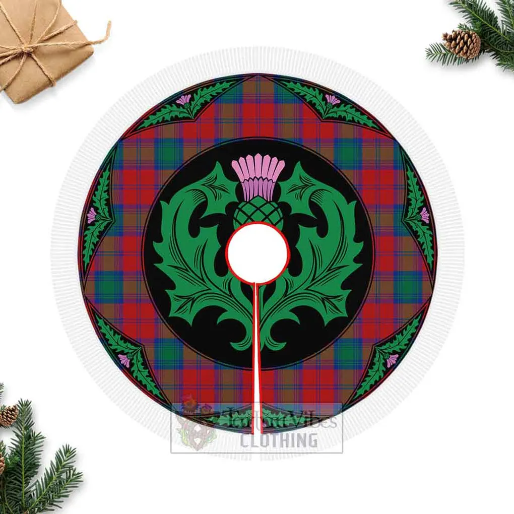Auchinleck (Affleck) Tartan Christmas Tree Skirt Scottish Thistle Style