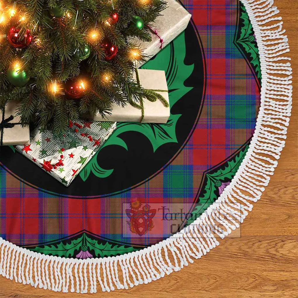 Auchinleck (Affleck) Tartan Christmas Tree Skirt Scottish Thistle Style