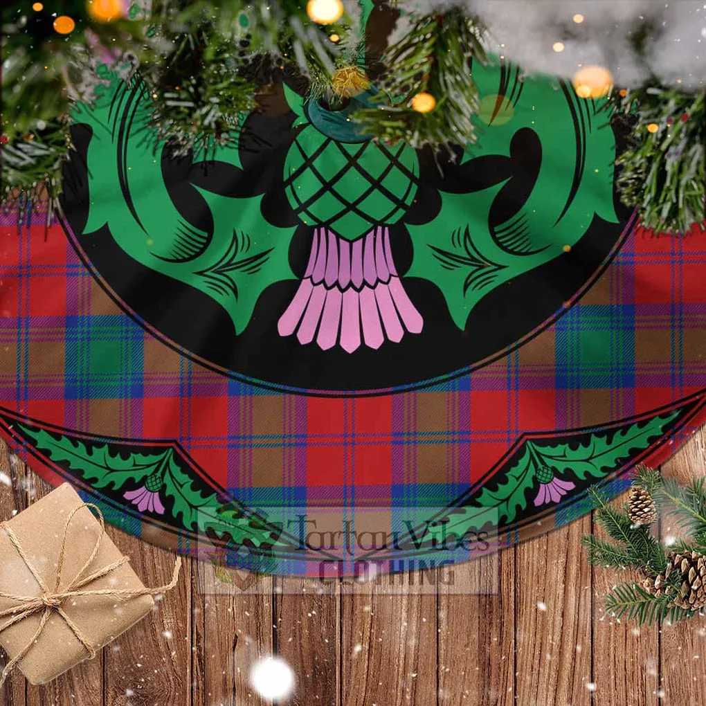 Auchinleck (Affleck) Tartan Christmas Tree Skirt Scottish Thistle Style