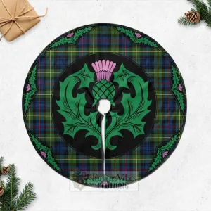 Baillie (Bailey) Tartan Christmas Tree Skirt Scottish Thistle Style