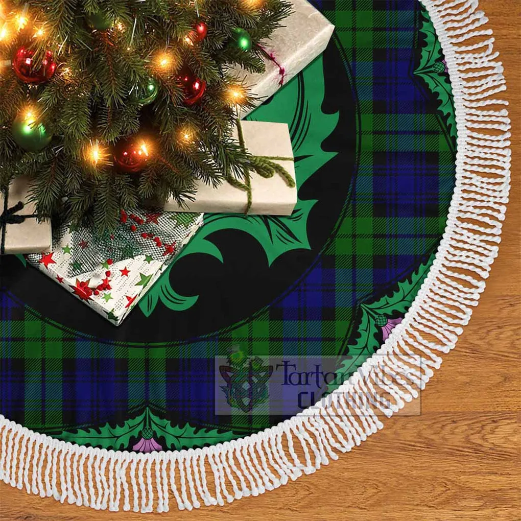 Bannatyne Tartan Christmas Tree Skirt Scottish Thistle Style