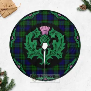Bannatyne Tartan Christmas Tree Skirt Scottish Thistle Style