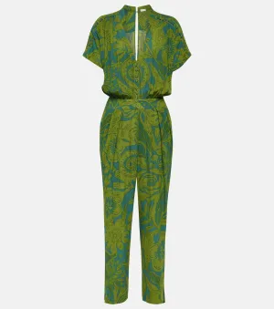 Becky jumpsuit with Poupette St Barth print, green