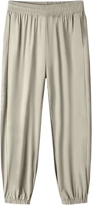 Beeswan Pants for Women Casual Loose Stretchy Work Pants Jogging Elastic Summer Solid Outfit Ankle-Length with Pockets