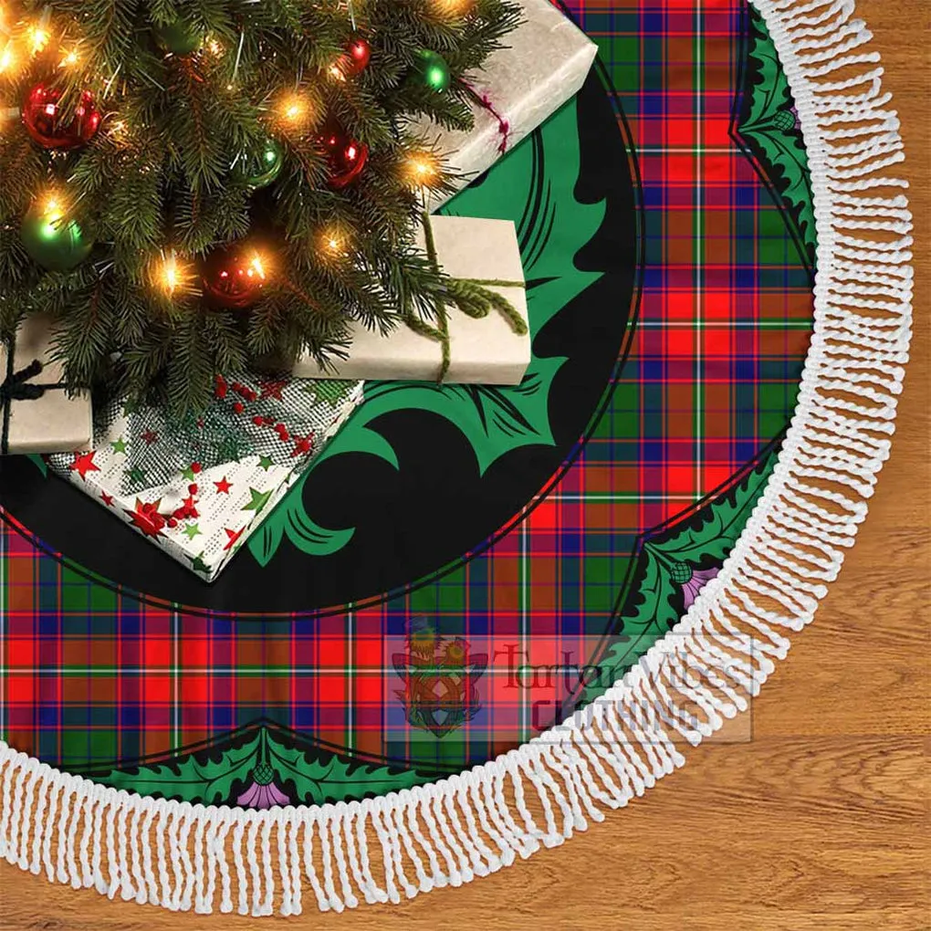 Belshes (Belsches) Tartan Christmas Tree Skirt Scottish Thistle Style