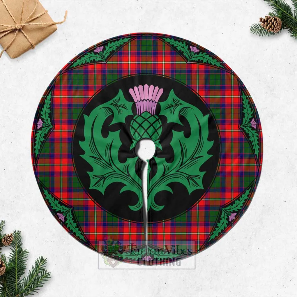 Belshes (Belsches) Tartan Christmas Tree Skirt Scottish Thistle Style