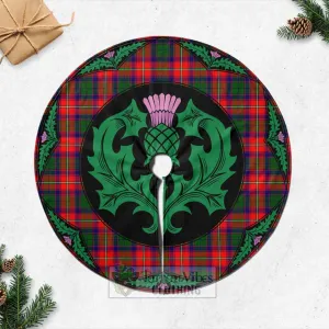 Belshes (Belsches) Tartan Christmas Tree Skirt Scottish Thistle Style