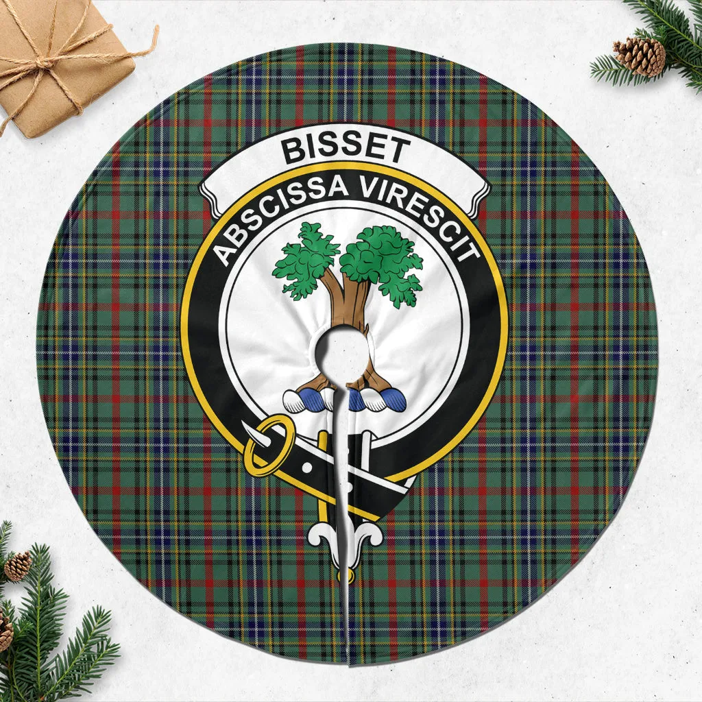 Bisset Tartan Christmas Tree Skirt with Family Crest