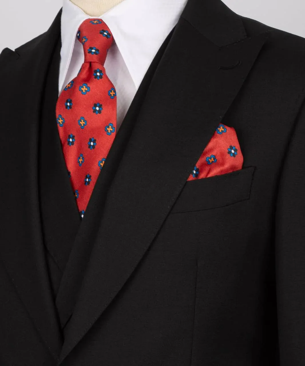 Black Classic Mens Wool Suit