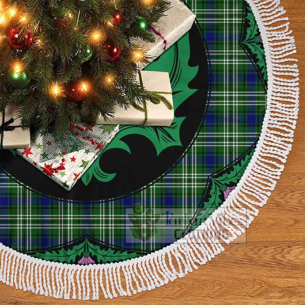Blackadder Tartan Christmas Tree Skirt Scottish Thistle Style
