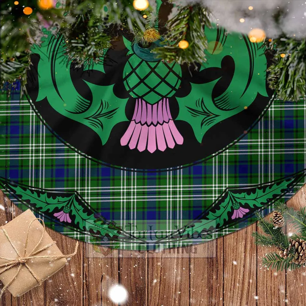 Blackadder Tartan Christmas Tree Skirt Scottish Thistle Style