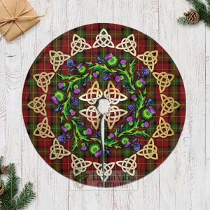 Blackstock Tartan Christmas Tree Skirt with Thistle Celtic Knot Style