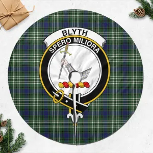 Blyth Tartan Christmas Tree Skirt with Family Crest
