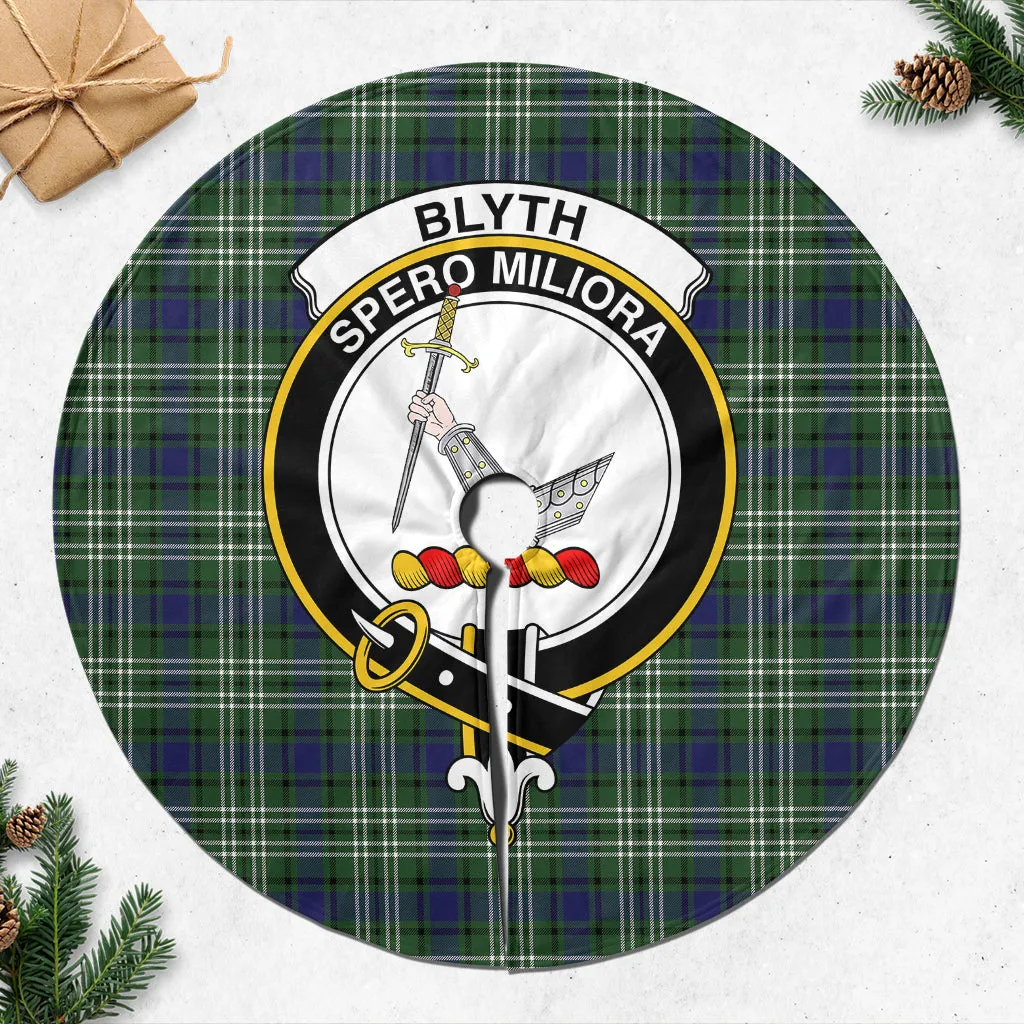 Blyth Tartan Christmas Tree Skirt with Family Crest