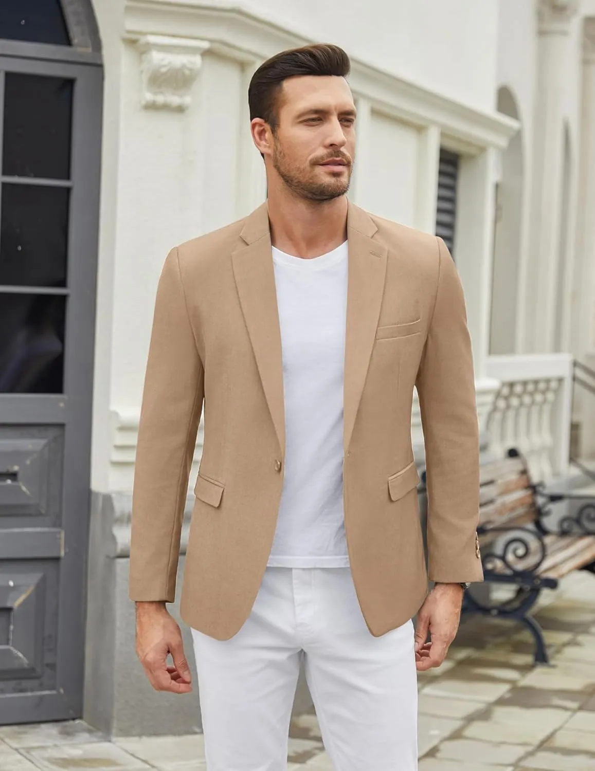 COOFANDY Men's Casual Blazer One Button Sport Coat Slim Fit Lightweight Suit Blazer Jacket