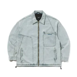 DSXBS WAX REAL DENIM COLLAR JACKET LIGHT BLUE