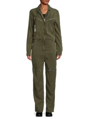 Etienne Marcel aviator jumpsuit with long sleeves, military