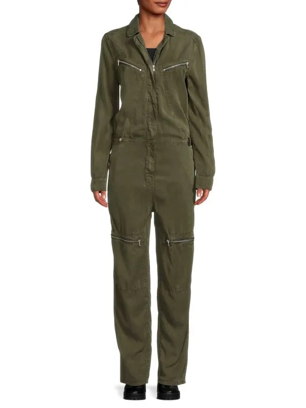 Etienne Marcel aviator jumpsuit with long sleeves, military