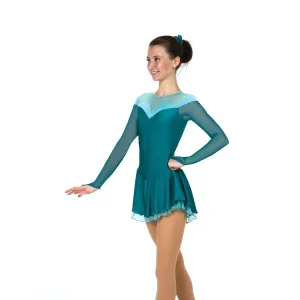 F22013P Competition Figure Skating Shaded Sweetheart Dress PLAIN