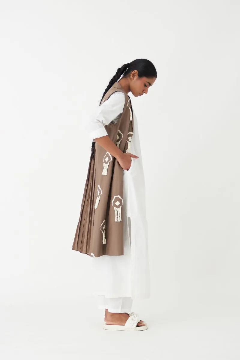 Fringe Back Pleat Jacket - Cedar