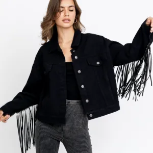 Good Fringe Jacket- Black