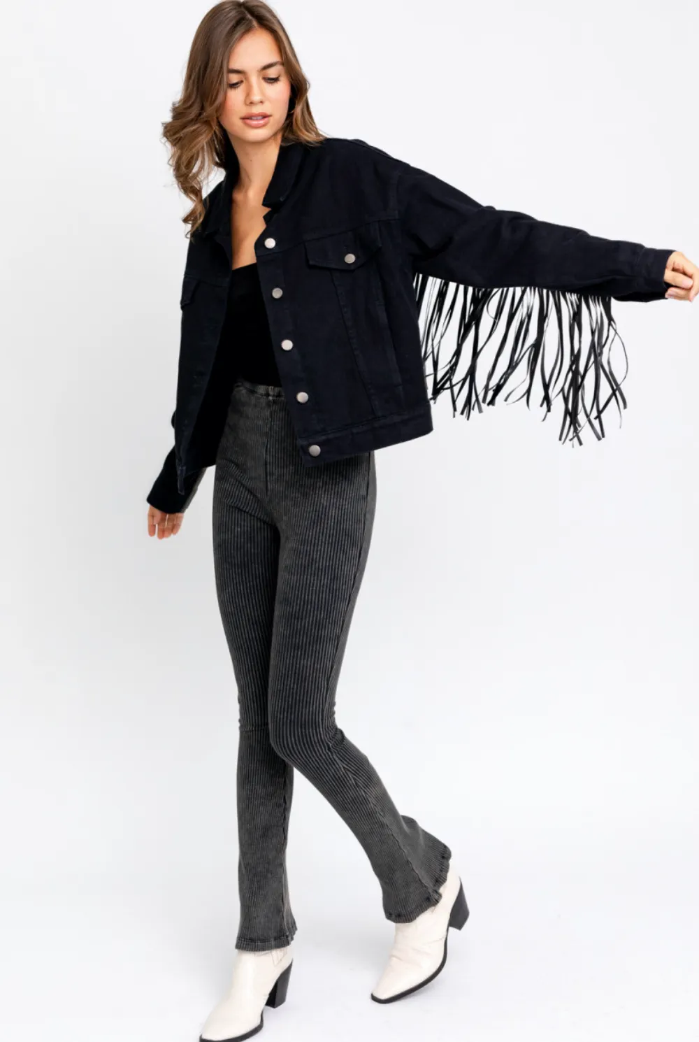 Good Fringe Jacket- Black