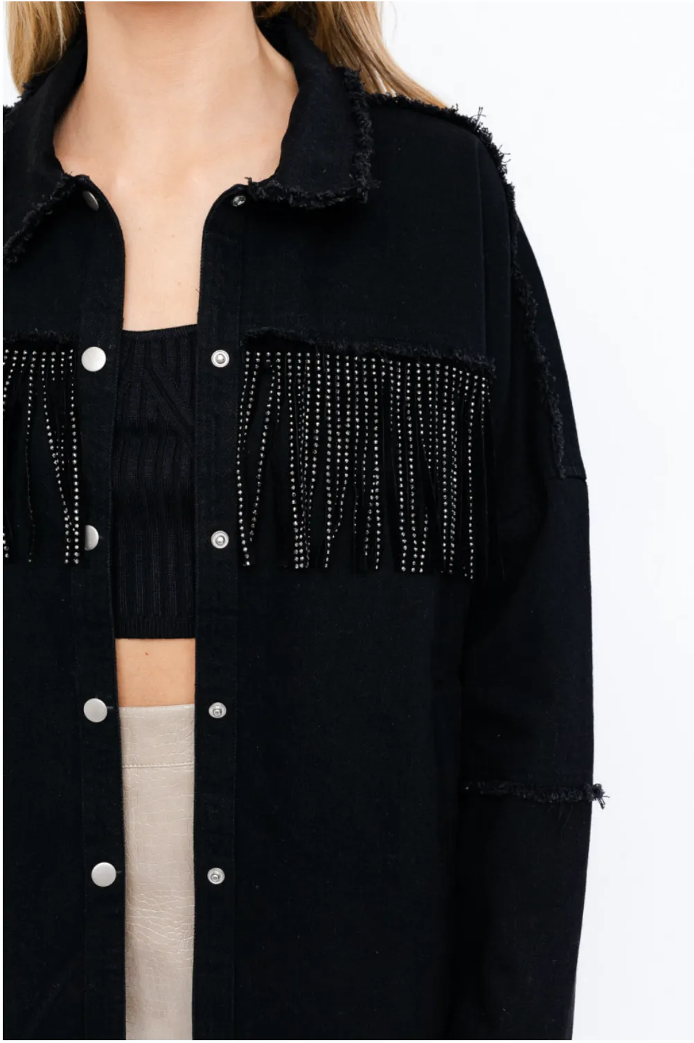 Good Fringe Jacket- Black
