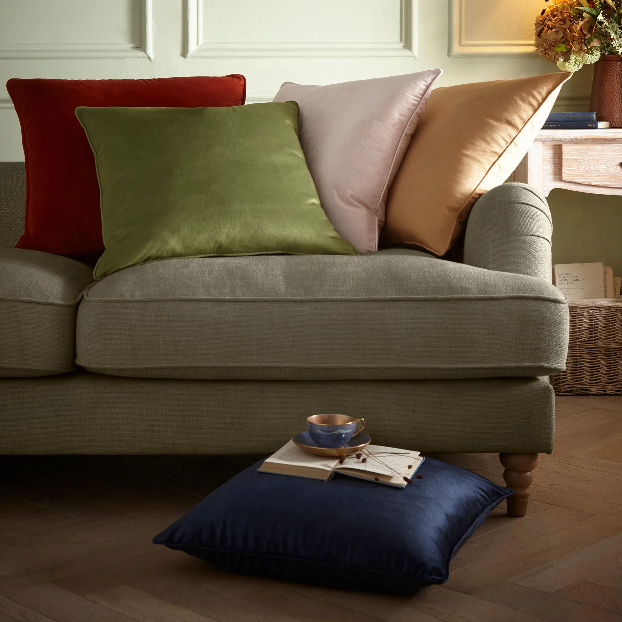 Harlan Cushion by Appletree Heritage in Gold 55 x 55cm
