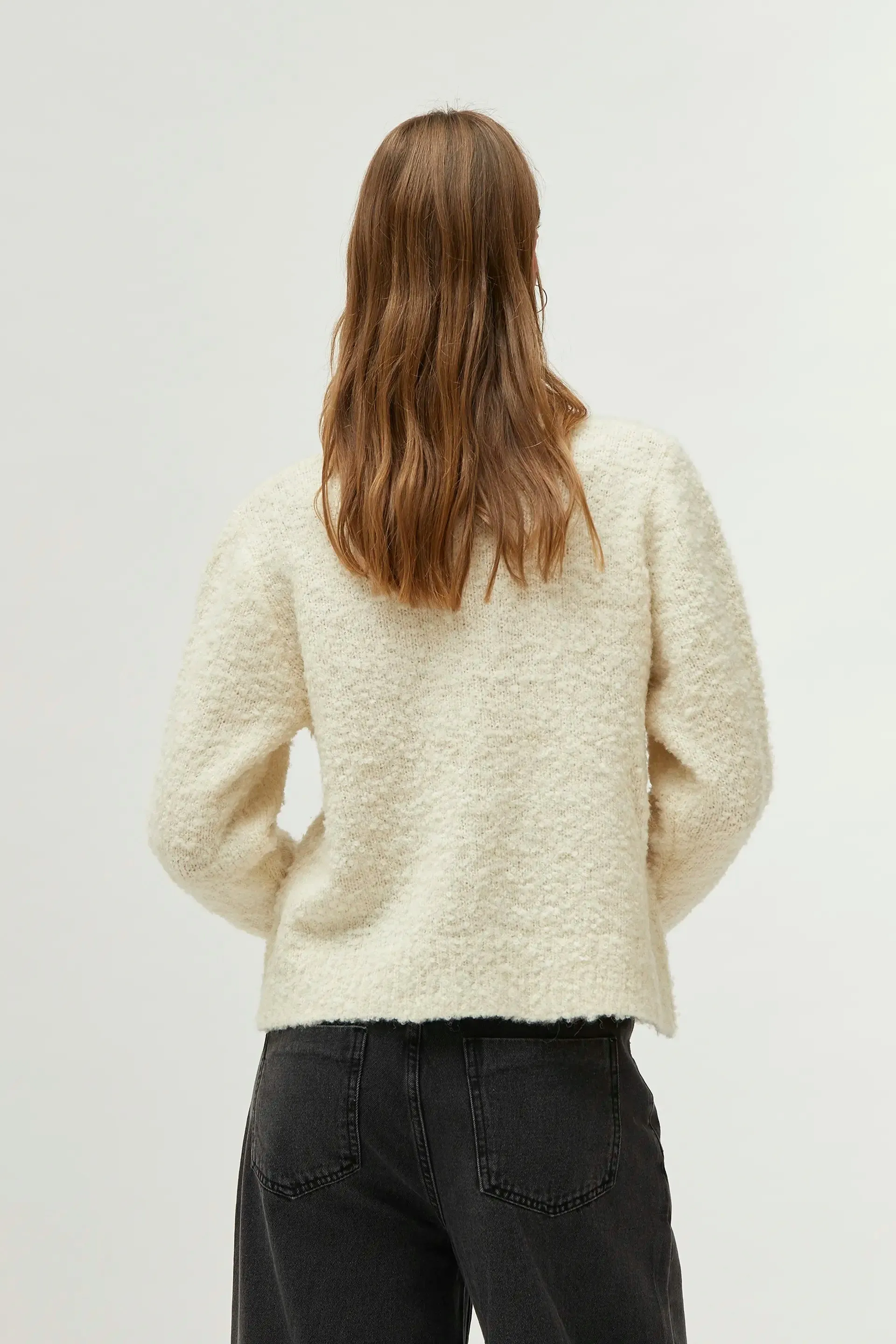 Heart Detail Cardigan Ecru