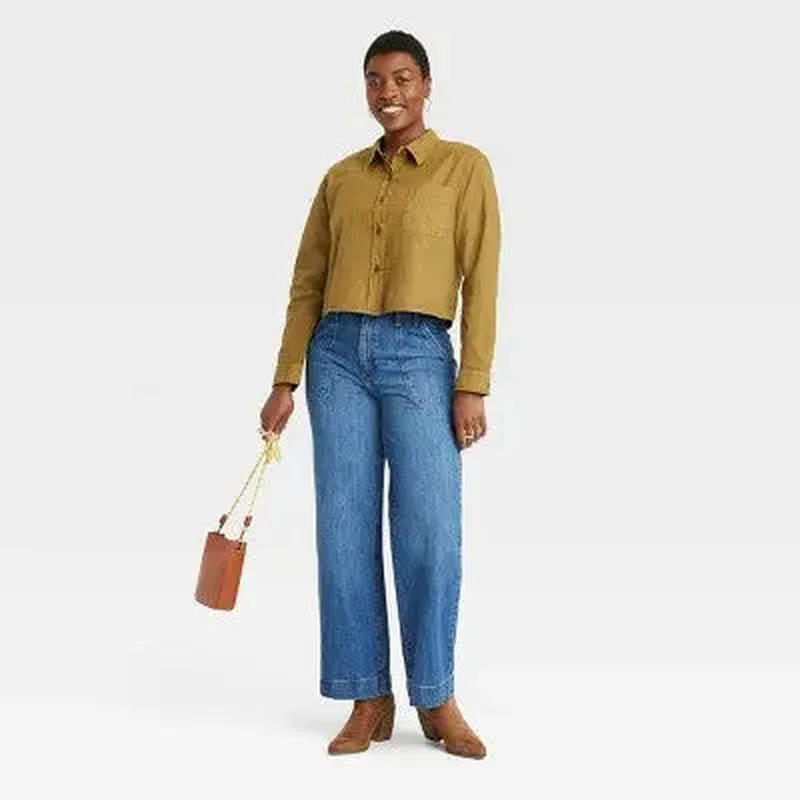 High-Rise Wide-Leg Jeans