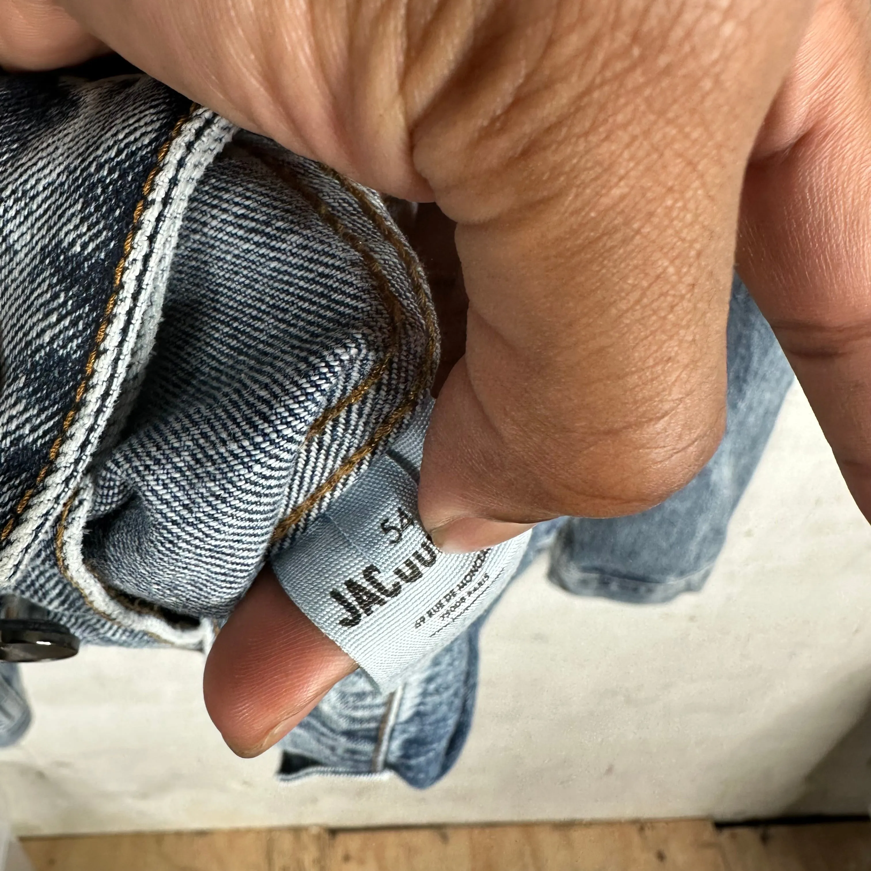 Jacquemus Le Raphia Cropped Denim Jacket