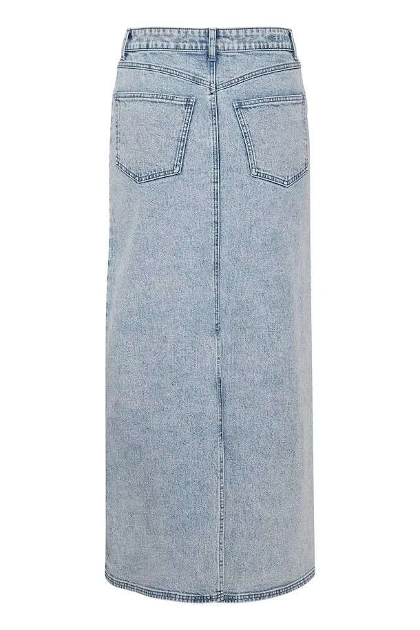 JANICEGZ SKIRT | WASHED MID BLUE