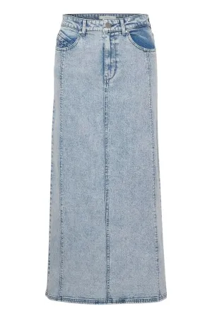 JANICEGZ SKIRT | WASHED MID BLUE