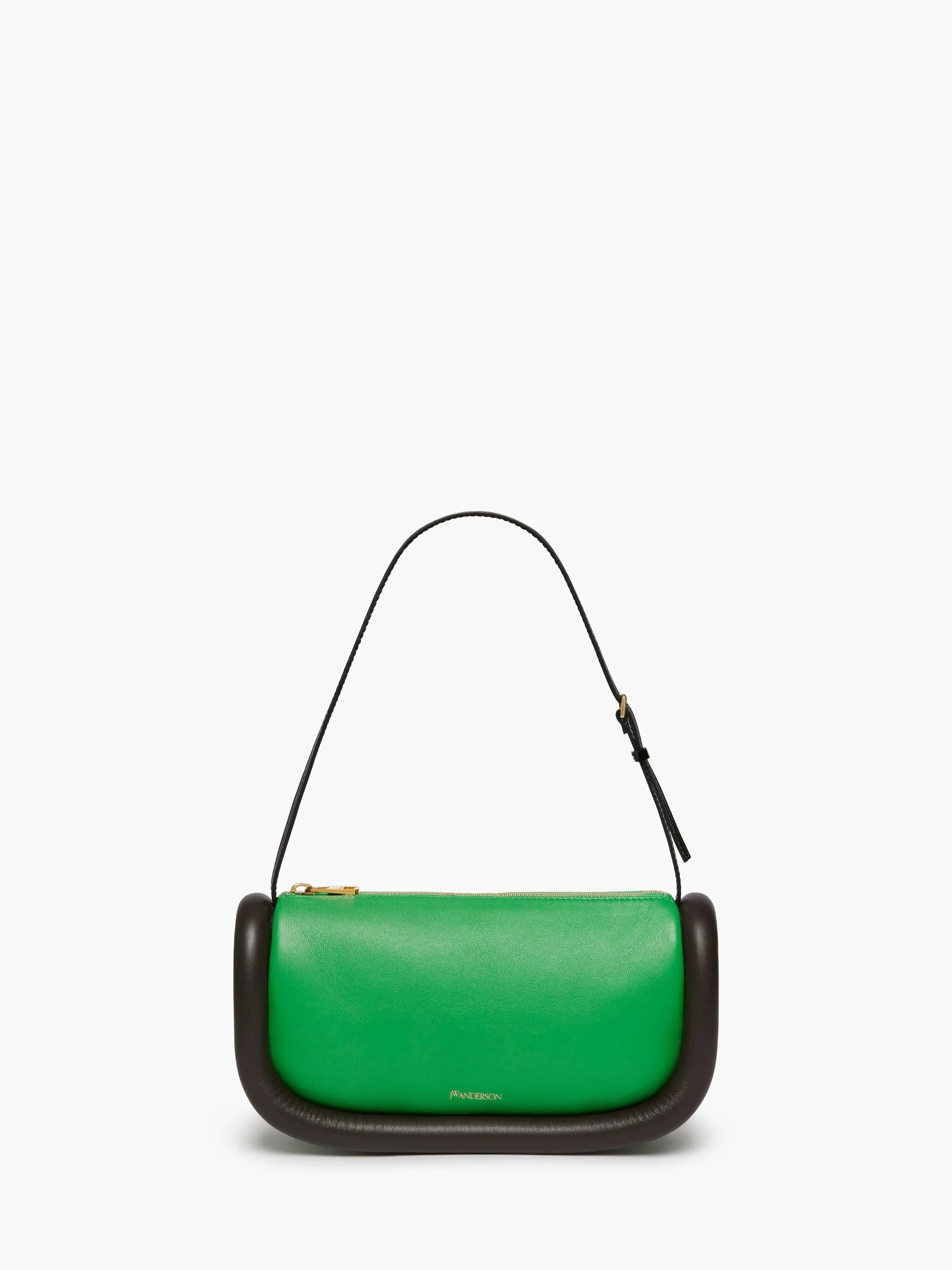 JW Anderson Leather Bag, Green/Mocha/Black
