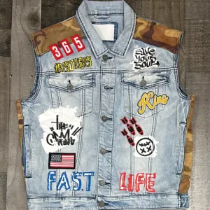 Kloud 9- hustlers fast life denim jacket
