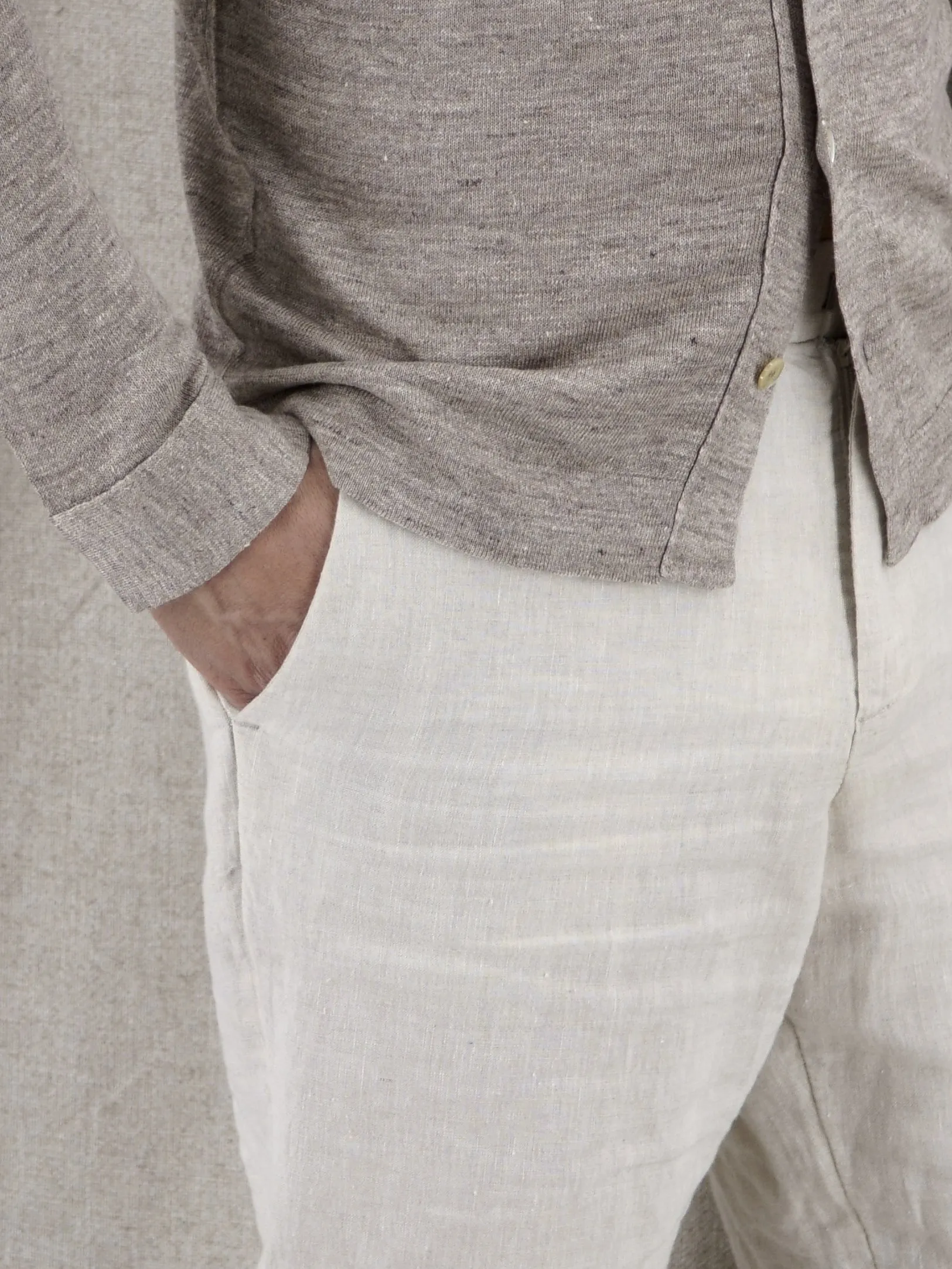 Knitted Camicia Sabbia 70% Lino 30% Seta