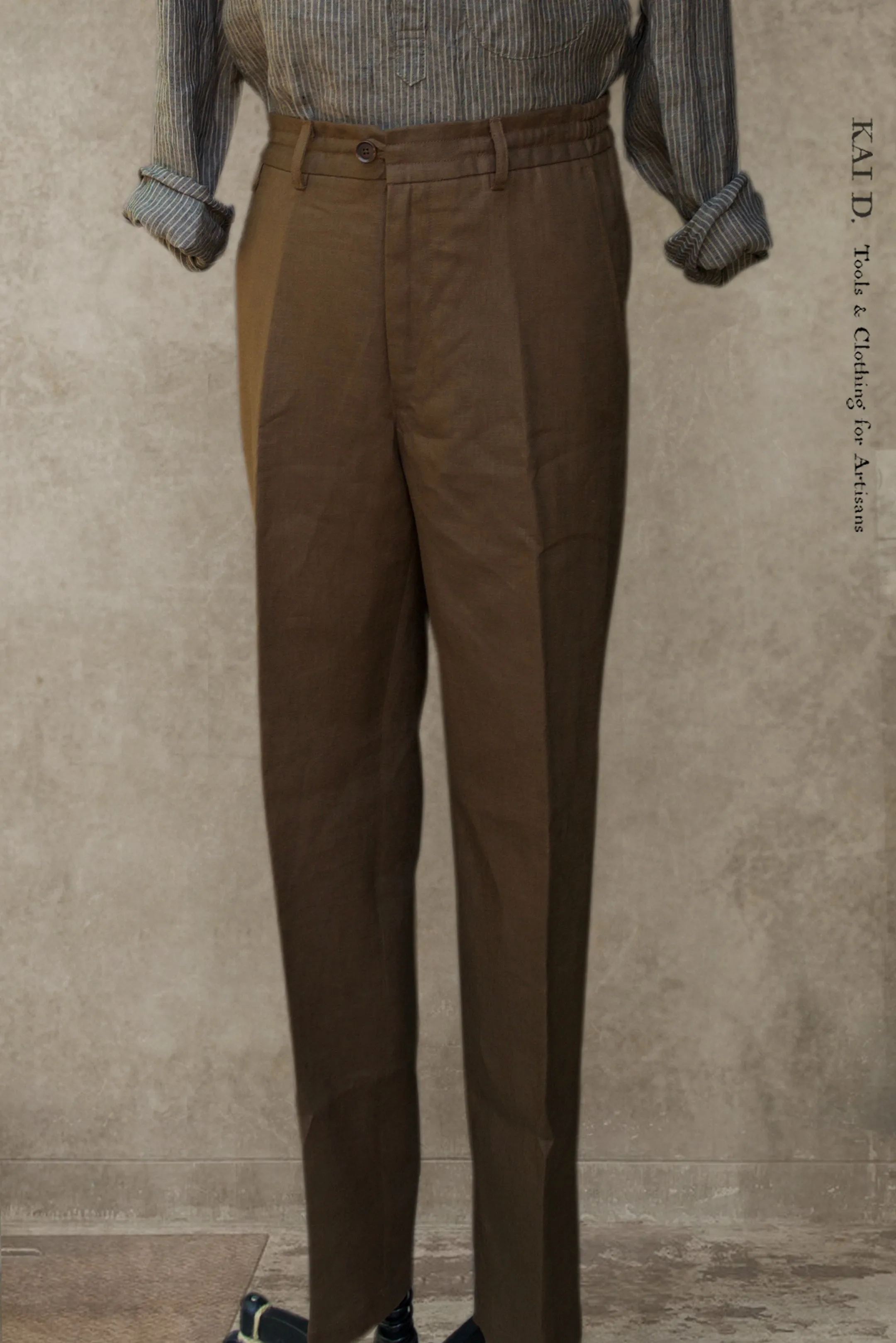 Lukas Pants - Japanese Brown Linen - 30, 32, 34, 36