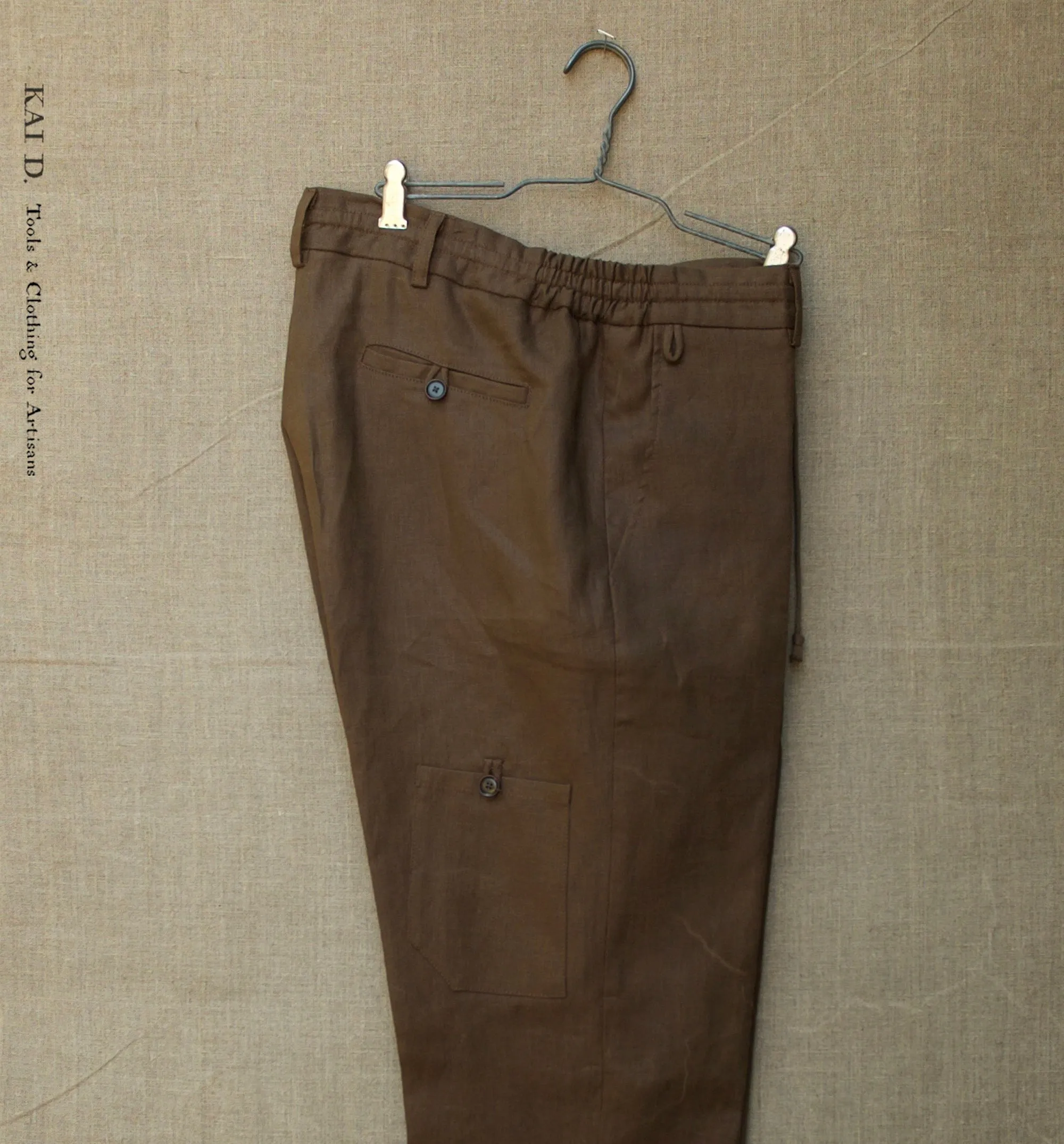 Lukas Pants - Japanese Brown Linen - 30, 32, 34, 36