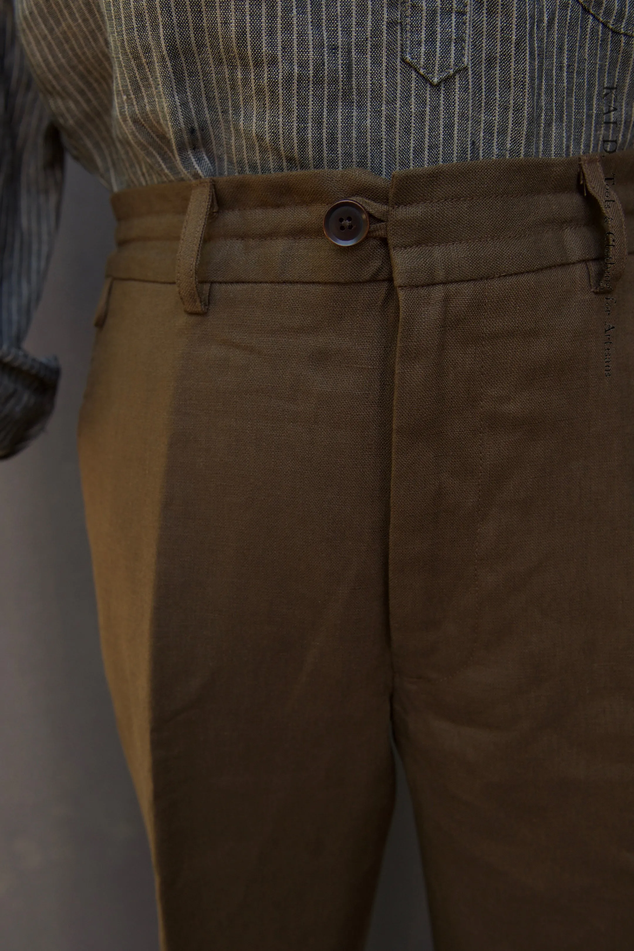 Lukas Pants - Japanese Brown Linen - 30, 32, 34, 36
