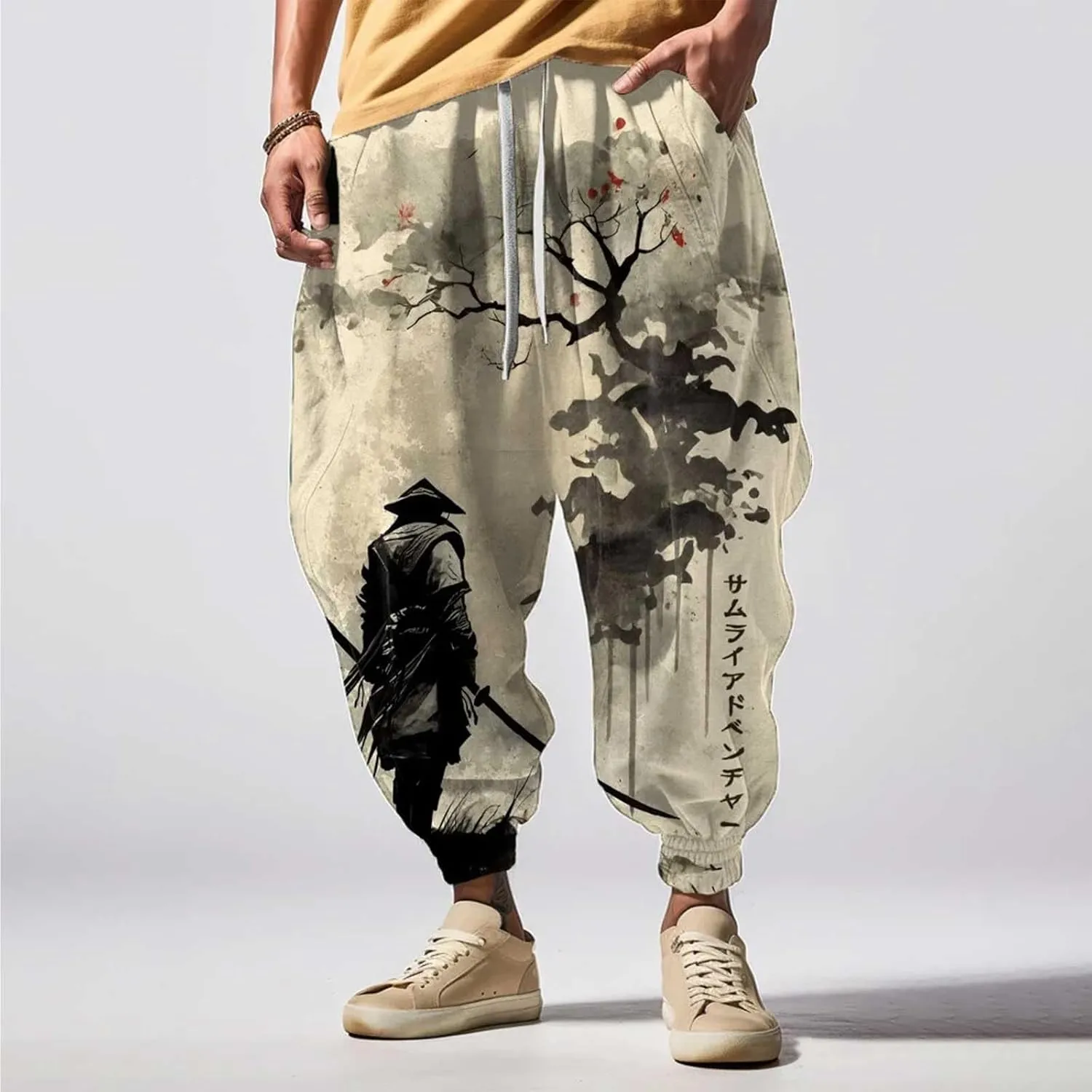 Mens Harem Pants 3D Print Fashion Street Feel Casual Sweatpants Cotton Joggers for Men Yoga Pants Men Men Yoga