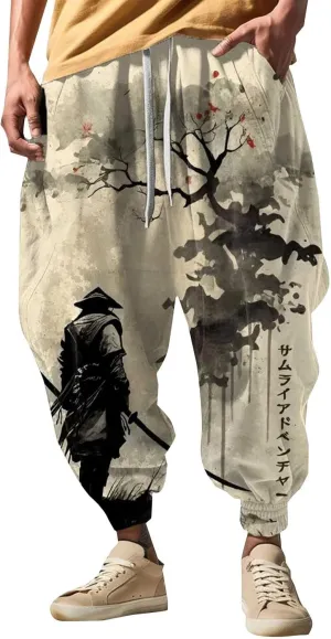 Mens Harem Pants 3D Print Fashion Street Feel Casual Sweatpants Cotton Joggers for Men Yoga Pants Men Men Yoga