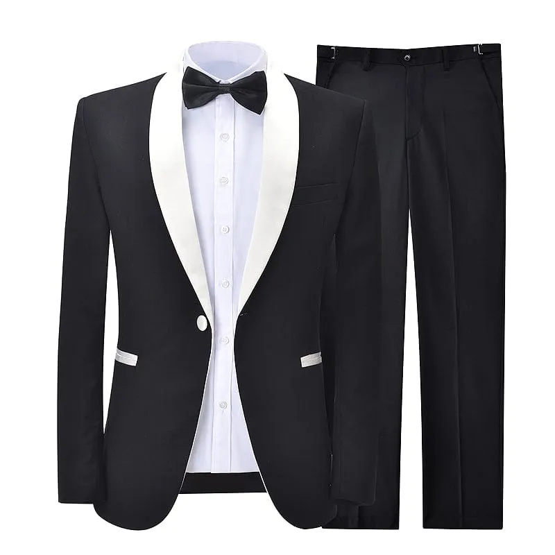 Mens Suit Shawl Lapel 2 Pieces Tuxedos (Blazer Pants)