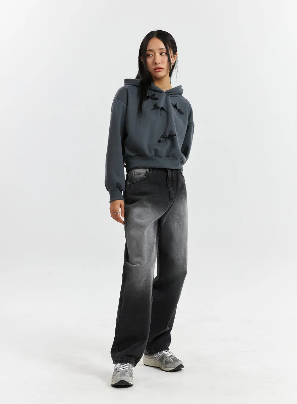 Mid-Rise Long Length Straight Cut Jeans CD320
