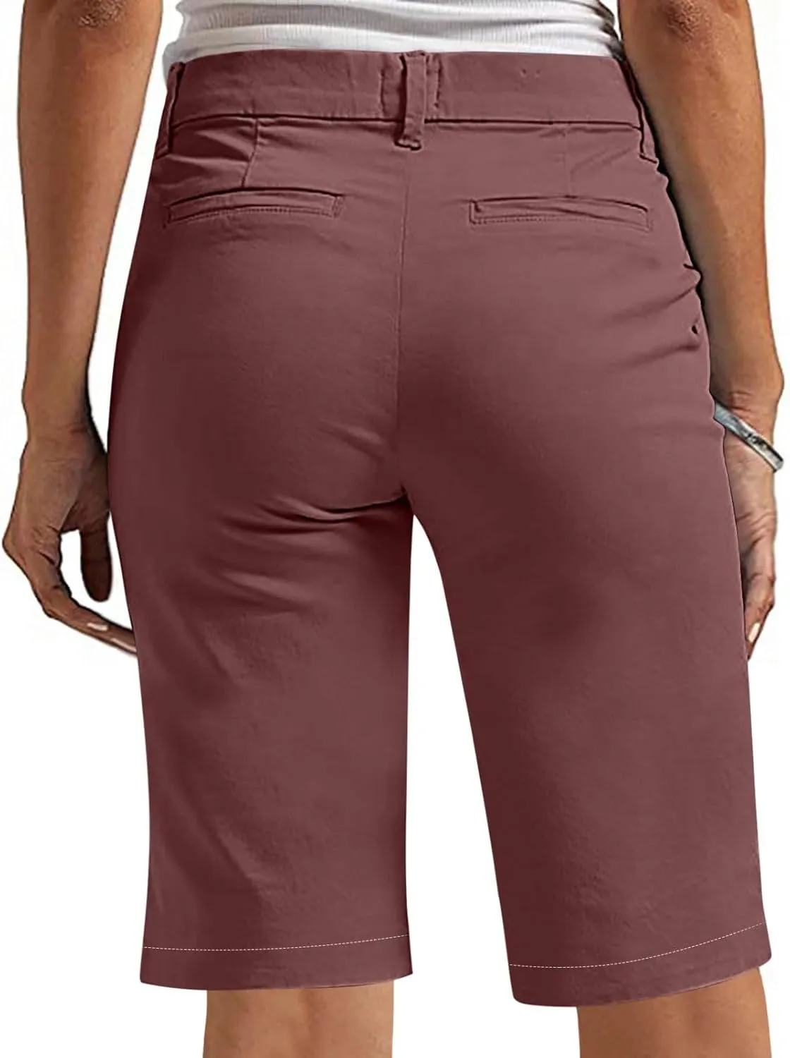 NaRHbrg Womens Bermuda Shorts Casual Summer Loose Athletic Short Lightweight Stretch Shorts Running Comfy Pants with Pockets