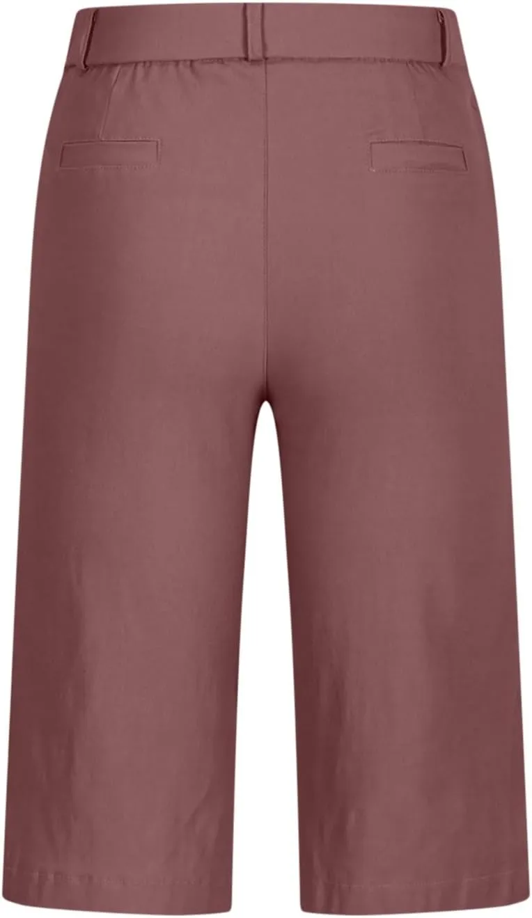 NaRHbrg Womens Bermuda Shorts Casual Summer Loose Athletic Short Lightweight Stretch Shorts Running Comfy Pants with Pockets